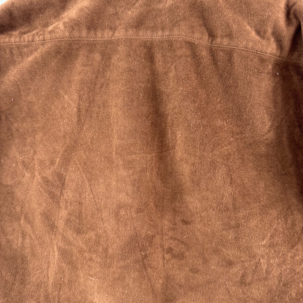 Vintage 70s Lee Shirt Mens Large Brown Velvet Western Button Up Long Sleeve - Picture 8 of 16